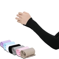 1 pair unisex arm sleeve fingerless summer sunscreen uv protection ice cool cycling running fishing climbing driving arm cover