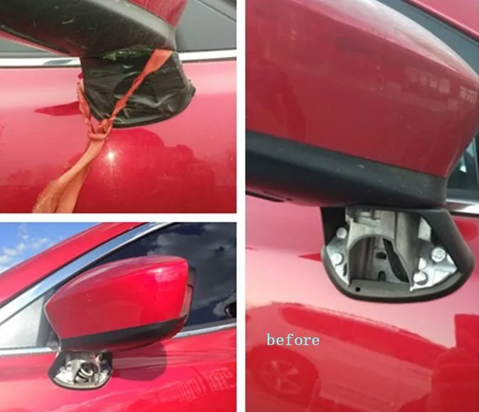 Для Mazda 3 Axela 2014 2019 года зеркало заднего вида черная пластиковая треугольная