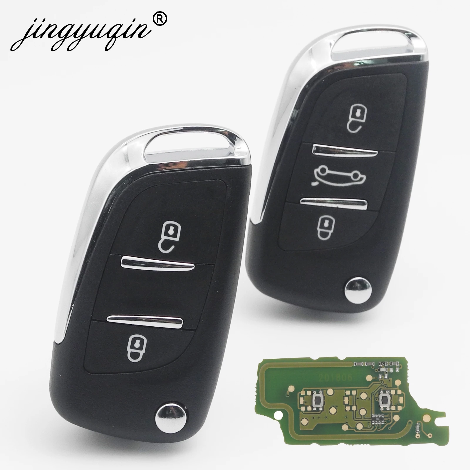 Jingyuqin 5X CE0536 ASK/FSK модифицированный откидной дистанционный Автомобильный ключ для