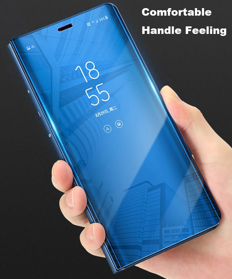 Фото Зеркальный чехол-подставка для Samsung Galaxy Note 3 4 5 8 9 10 S6 S7 Edge S8 S9 S10 S10E S20 Ultra Pro Plus Lite Зеркальный чехол-подставка для Samsung Galaxy Note 3 4 5 8 9 10 S6 S7 Edge S8 S9 S10 S10E S20 Ultra Pro Plus Lite