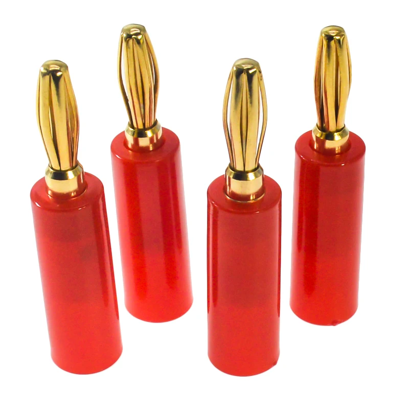 HiFi-разъемы для динамиков банановые заглушки латунь + Позолоченные разъемы