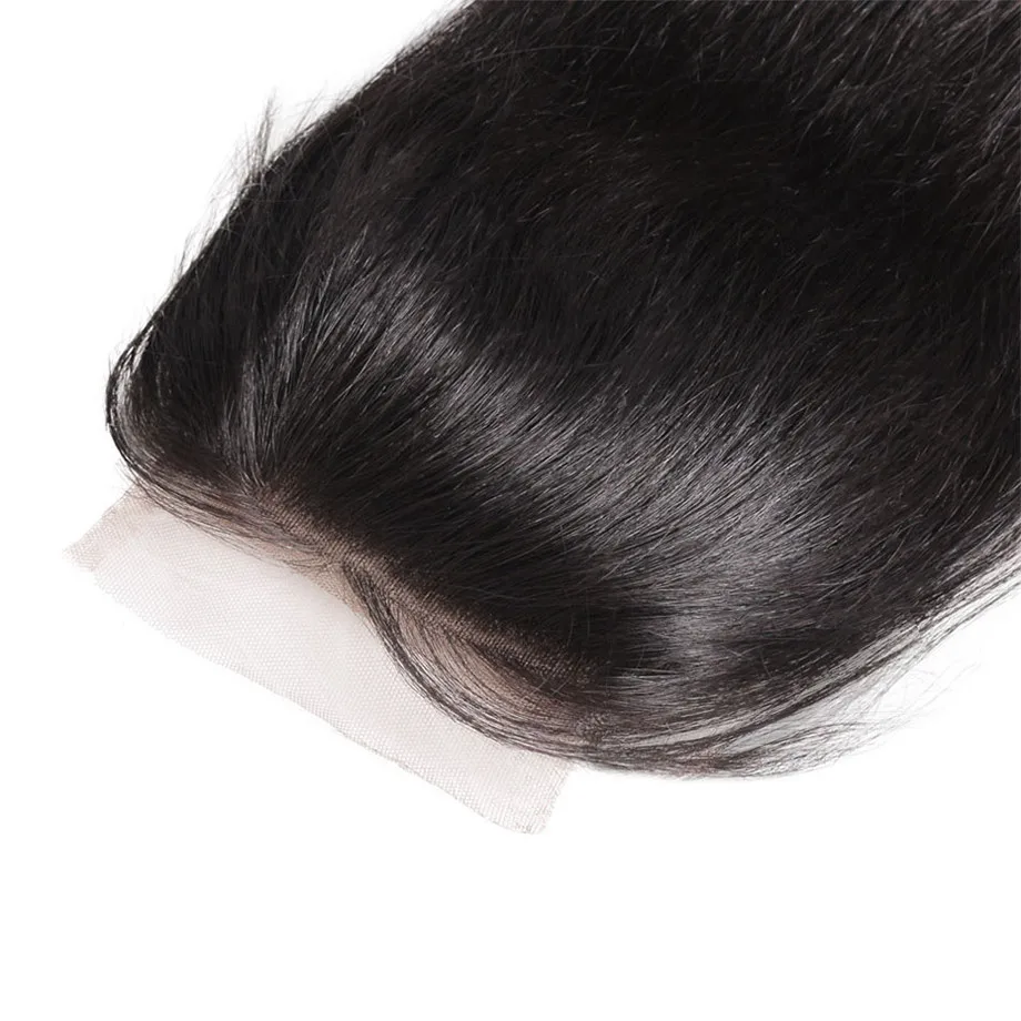 Maxglam бразильские человеческие волосы пучки с закрытием прямые 3 волос remy