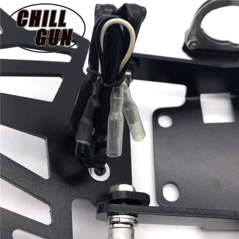 Мотоцикл LED свет ХВОСТ Tidy Fender номерной знак держатель Eliminator регистрации подходит