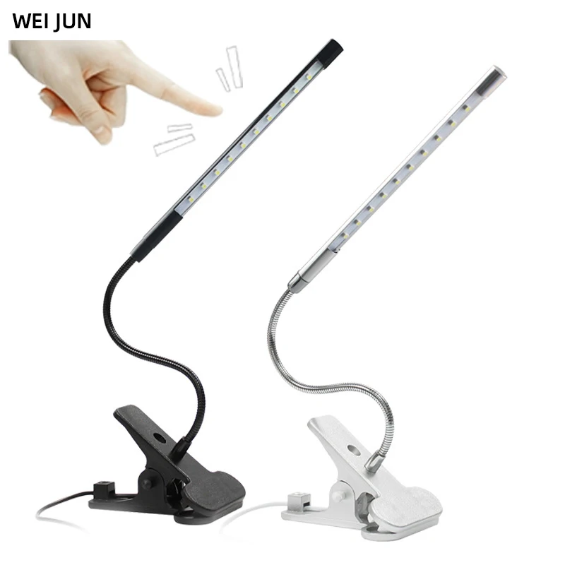 

Multifunctional Clip Desk Lamp Bendable Flexible Reading Desk Lamp for Bedside Reading, Learning, Office Work Light Night LED