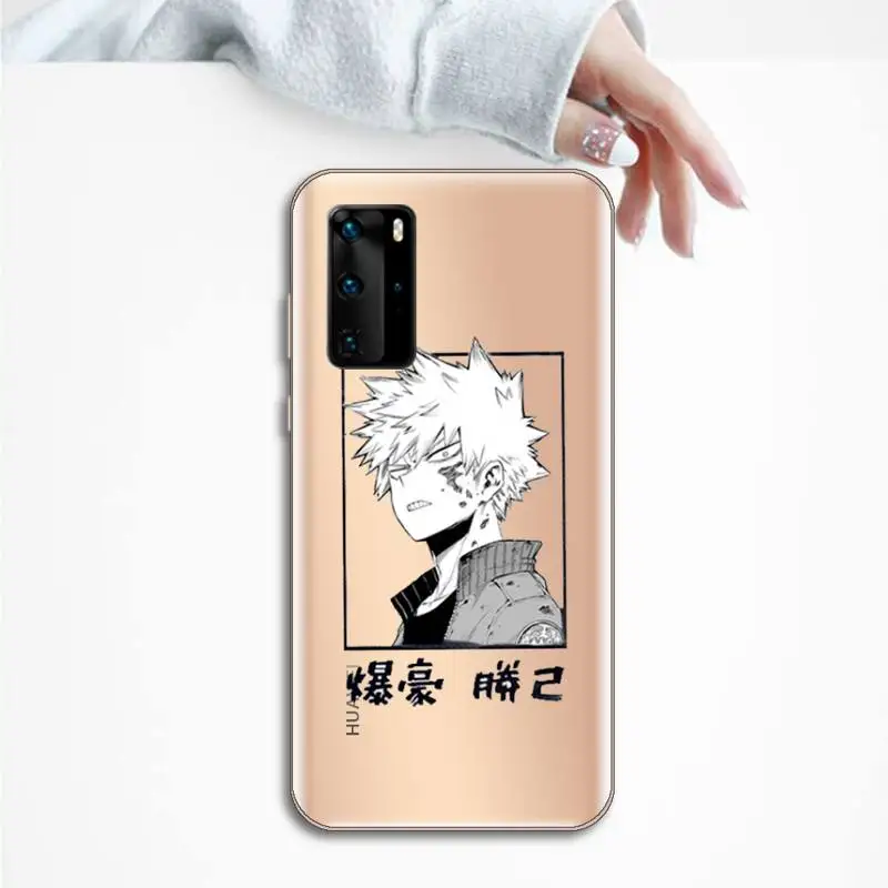 

Anime My Hero Academia Phone Case Transparent for Huawei P20 P30 P40 honor 8 10i P smart 2019 Samsung A71 A21S S10 20 plus