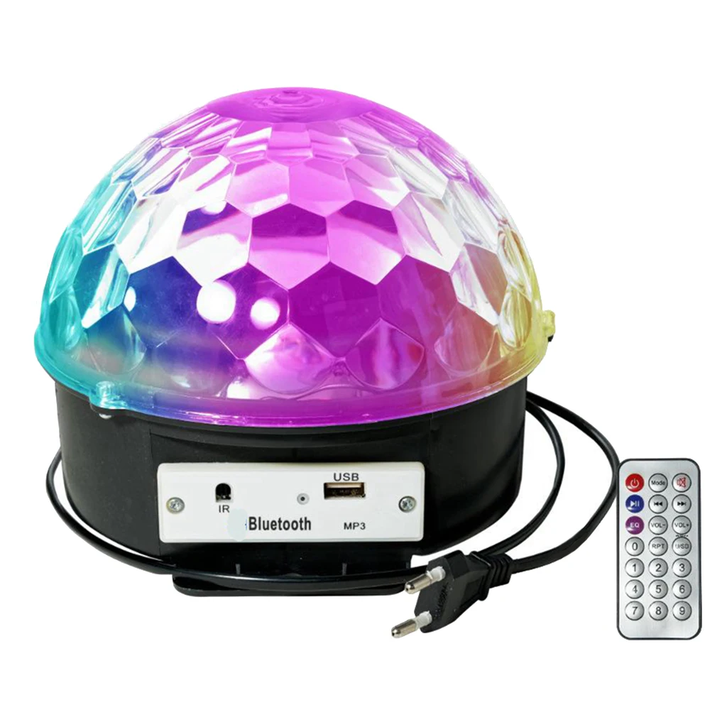 Светодиодный диско Bluetooth DJ сценическое освещение Вращающийся RGB Хрустальный шар