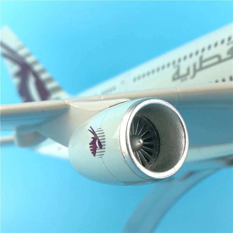 37 см 1:200 A380 Катар самолет из сплава статическая твердая модель с базовым