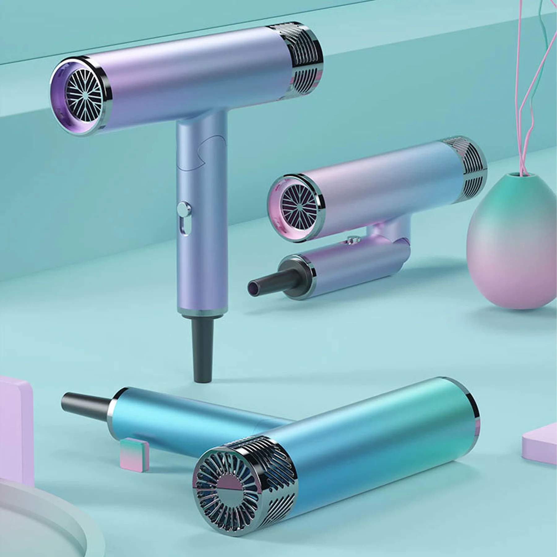 Профессиональный салонный мощный вентилятор складной электрический молоток