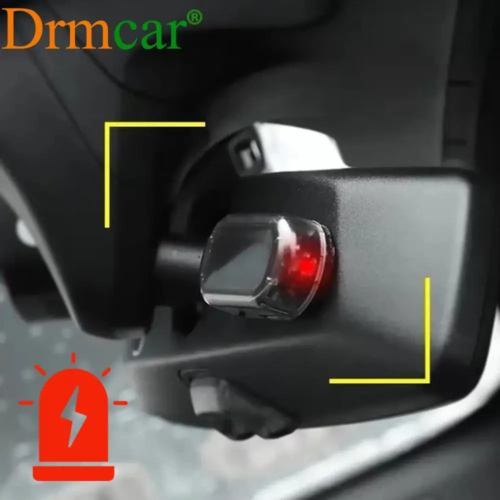 

Car Solar Powered Security Light Dummy Alarm Wireless Warning Anti-Theft Caution Lamps LED Flashing Imitation Decorative Lights