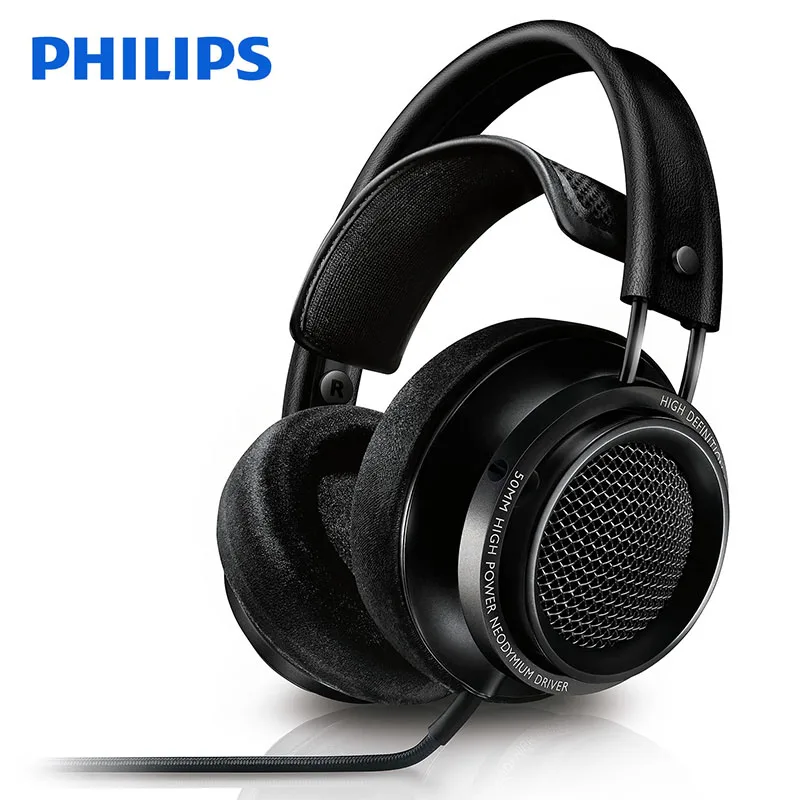 Оригинальные Наушники Philips X2HR с 50 мм приводом высокой мощности длиной 3 метра для