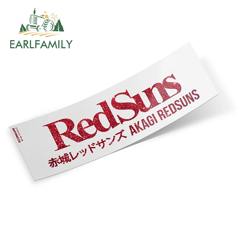 EARLFAMILY 13 см x 8 7 для начального D Akagi Red Suns Автомобильная наклейка креативная