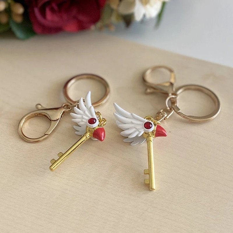 

1 Pcs Card Captor Cardcaptor Sakura 20th Anniversary Keychain Key Ring Bag Charm Pendant Hang Pendant Key Chain Jewelry