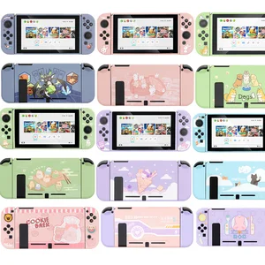 Милый мультяшный Мягкий защитный чехол Kawaii чехол для контроллера NS JoyCon и закаленное стекло для консоли Nintendo Switch