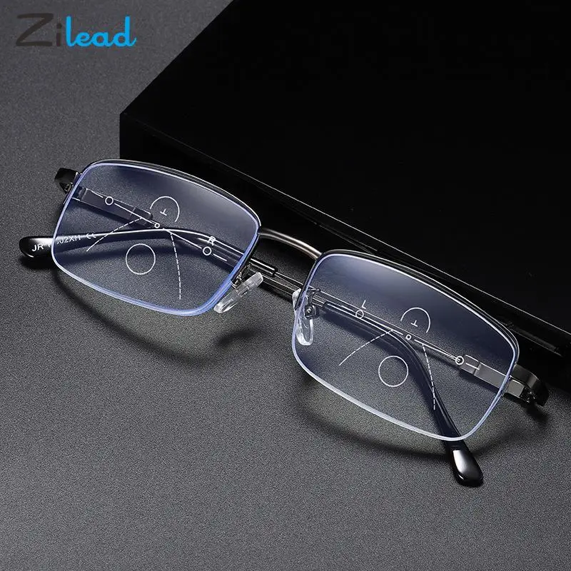 

Zilead Intelligent Multifocal Progressive Reading Glasses Men Women Near And Dual-use Anti-blue Light Presbyopia Eyeglasses +1+4