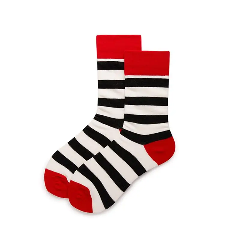 Women Men Solid Striped Cotton Sport Socks Ankle Sock Unisex Ivory Base Black Stripes Short Winter Socks 5 pairs/ lot AL189SC