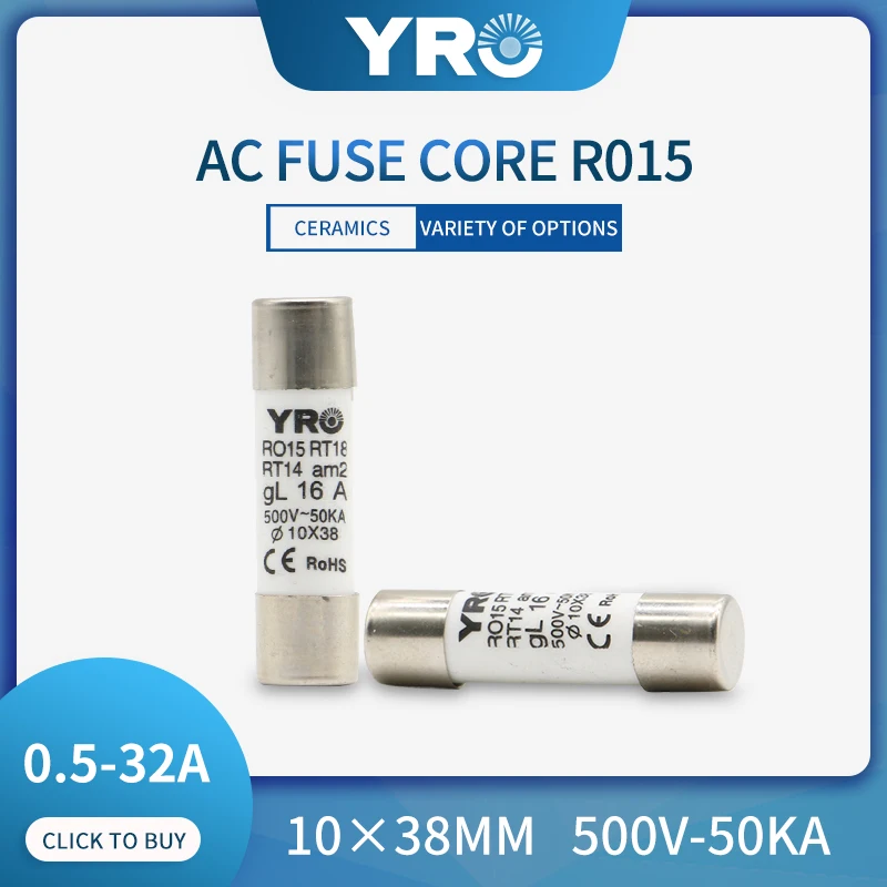 10 / 20 шт. 10*38 мм cerâmica fusível 500V 0.5A 1A 2A 3A 4A 5A 6A 8A 10A 16A 20A 25A 32A núcleo RT18 RT14 RO15|Перемычки| |