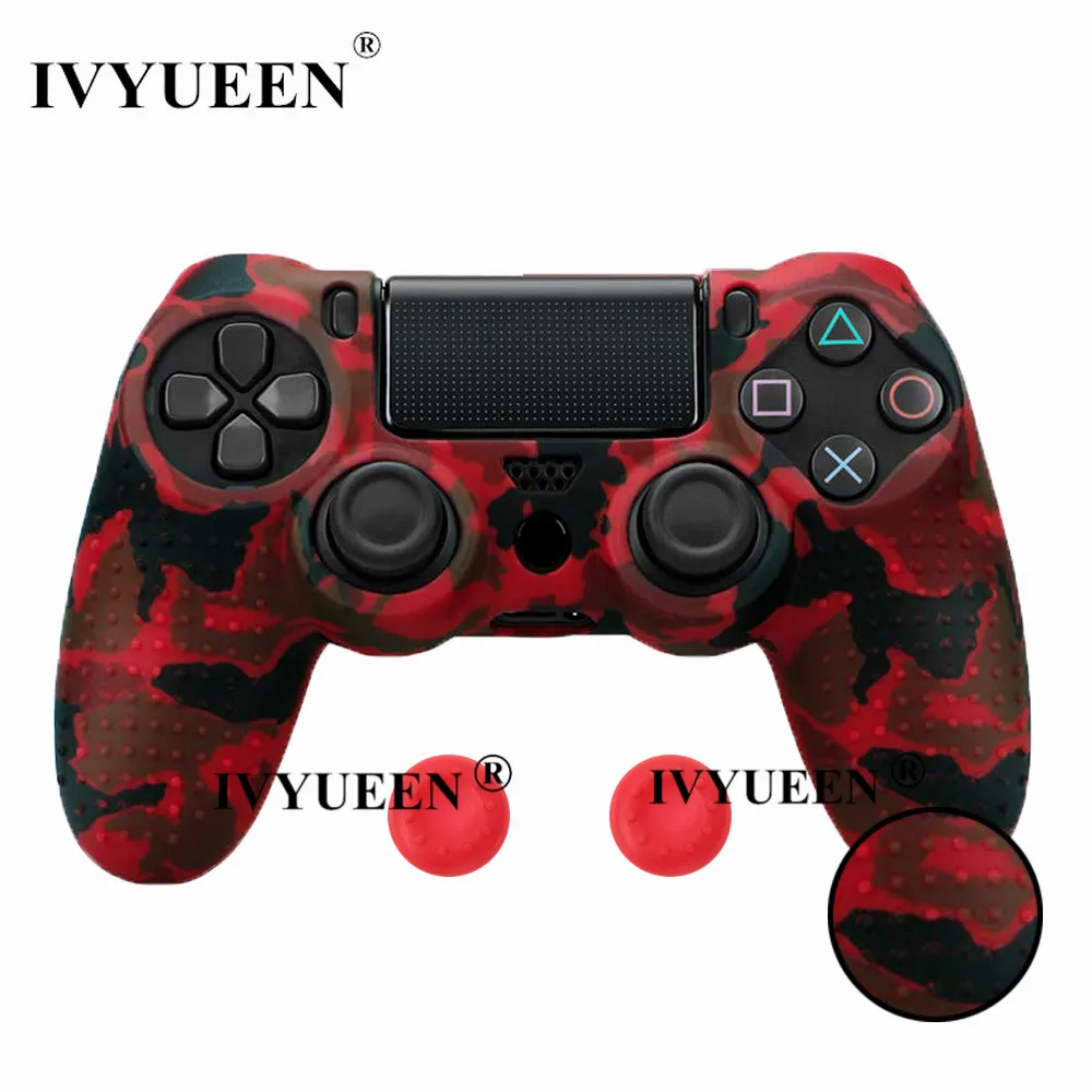 IVYUEEN 25 цветов Противоскользящий силиконовый защитный чехол для sony playstation 4 PS4 DS4 Pro тонкий контроллер Thumb Grip Caps