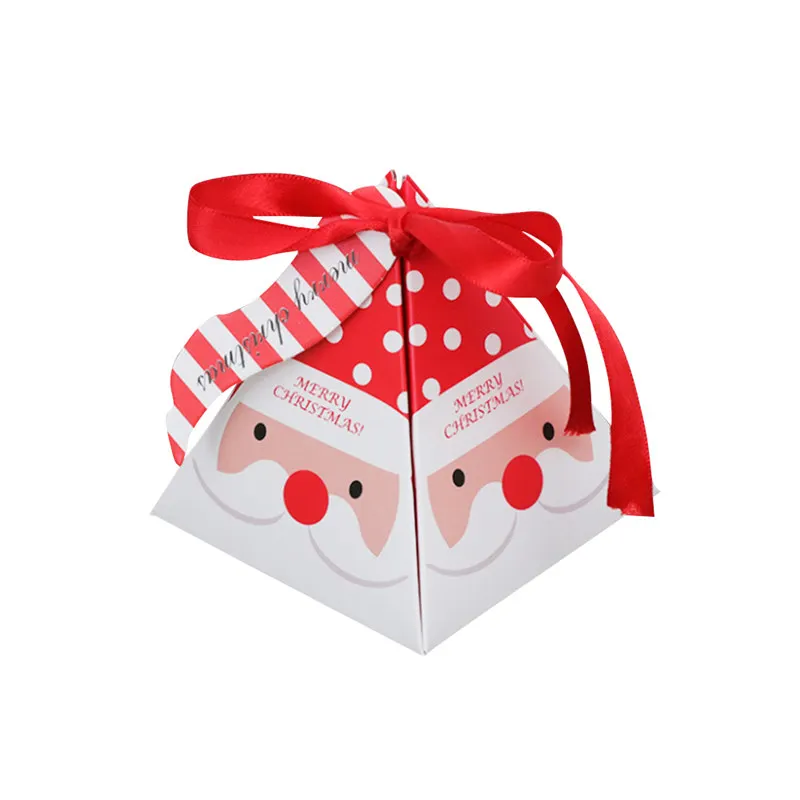 10 PCS/Set Red Green Merry Christmas Candy Box Tree Gift Paper Container Supplies | Дом и сад
