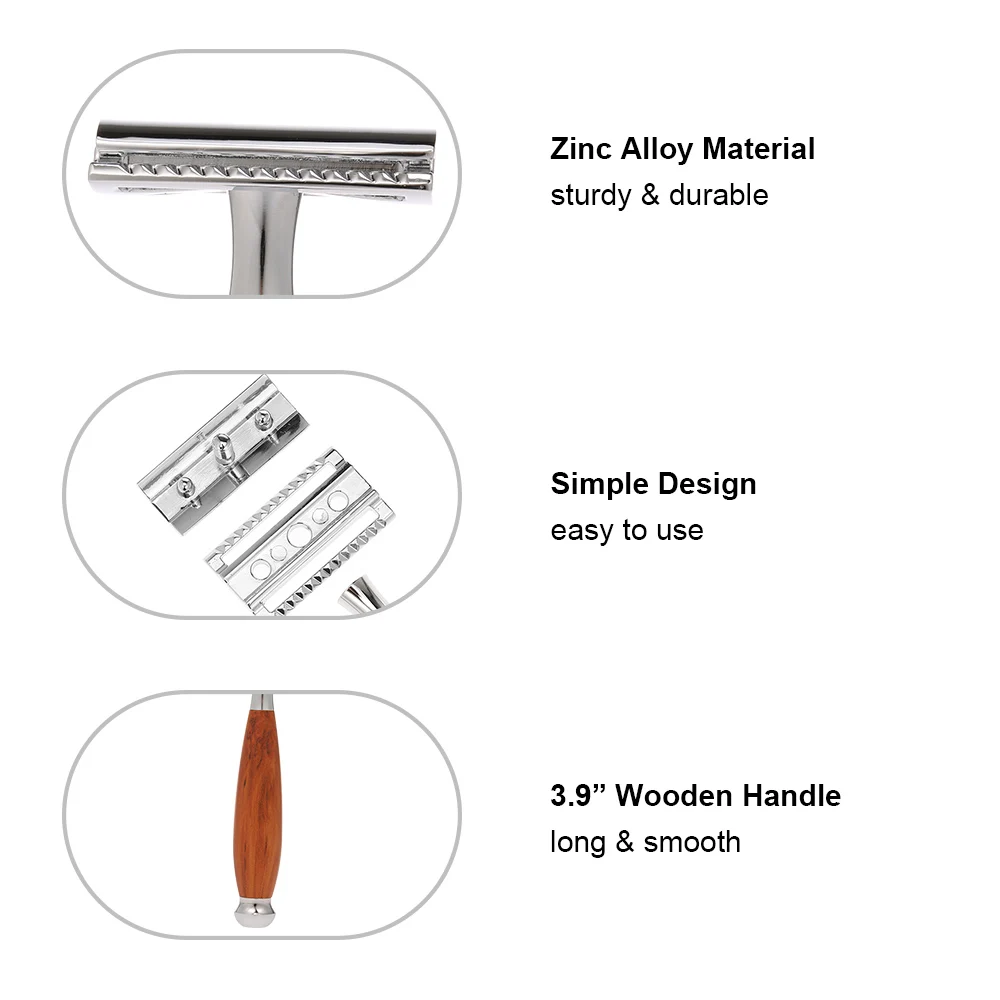 Бритвенная Безопасная бритва с двойным краем лезвие ручное для бороды/удаления