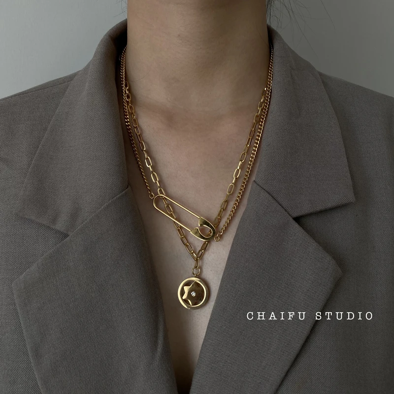 Chaifu Studio /X198 Ins стильное простое многослойное индивидуальное универсальное