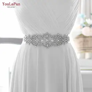 YouLaPan S26 Silver Bridesmaids Belt Bridal Belts and Sashes Womens Rhinestone Belts for Black Forma