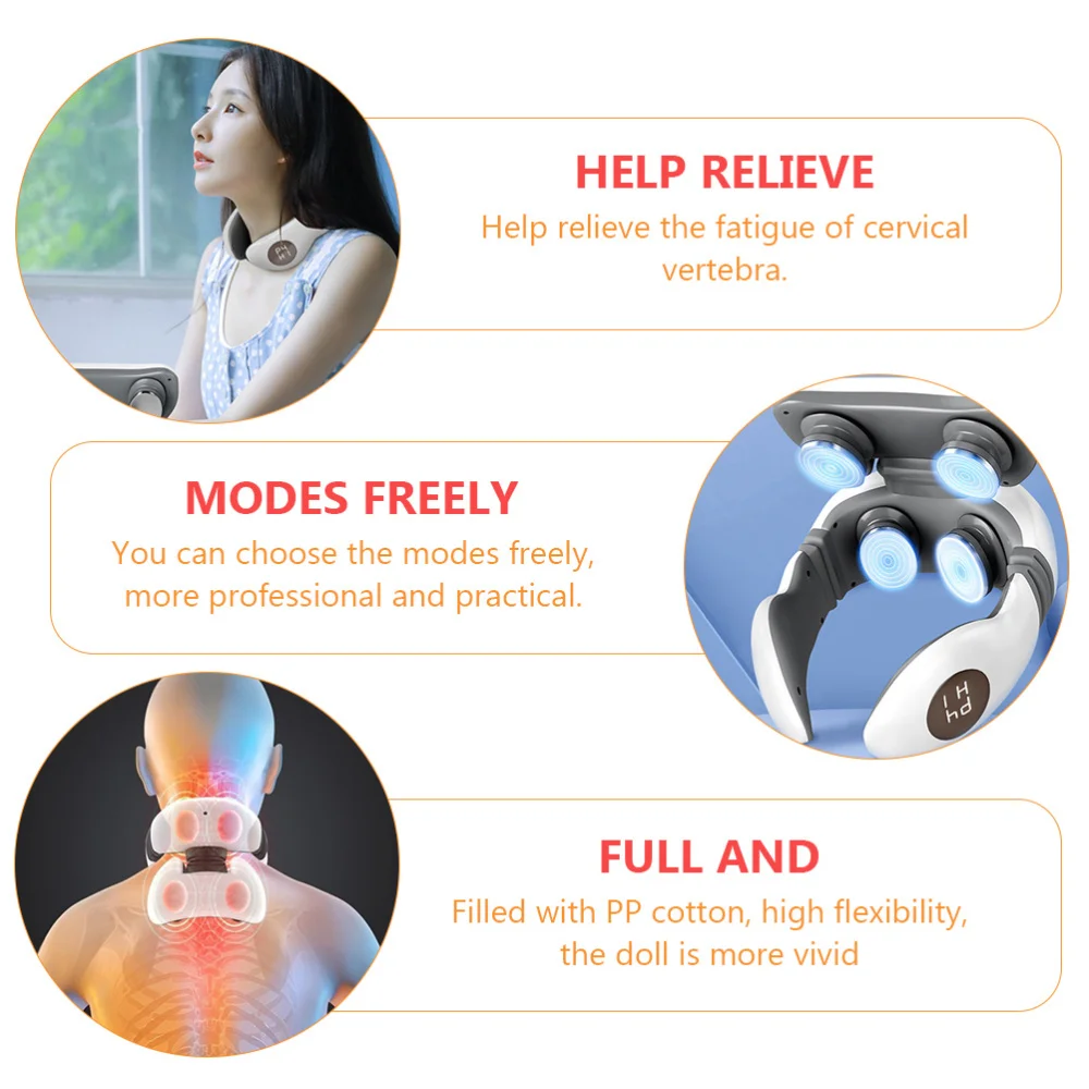 

1 Set Cervical Vertebra Massager Relief Pain Home Travel Neck Massager