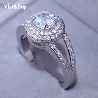 visisap classical 7mm round aaa zirconia stone wedding rings for women anniversary birthday gifts wholesale jewelry b2851