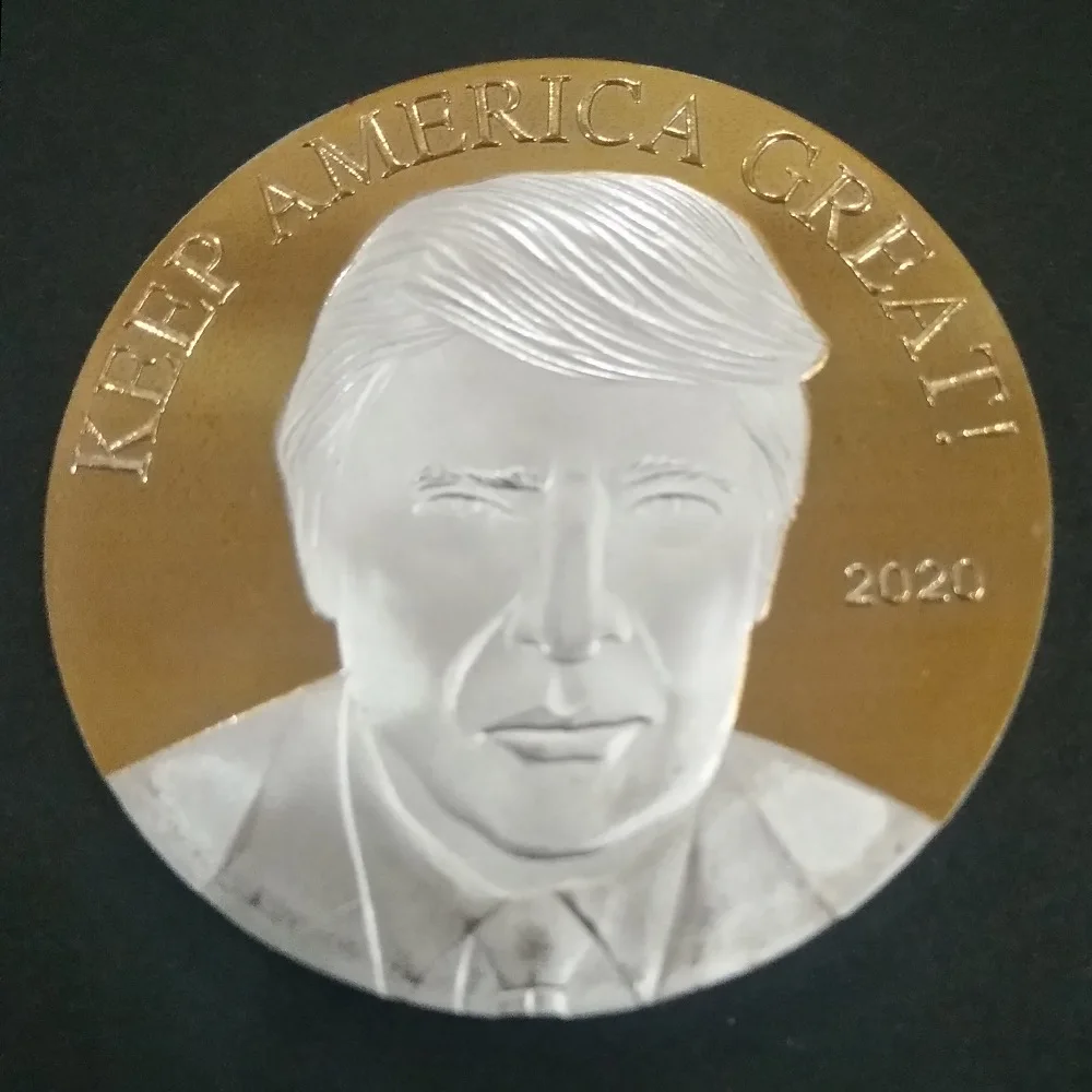 45-й президент США Дональд J. Коллекционная позолоченная сувенирная монета Трампа