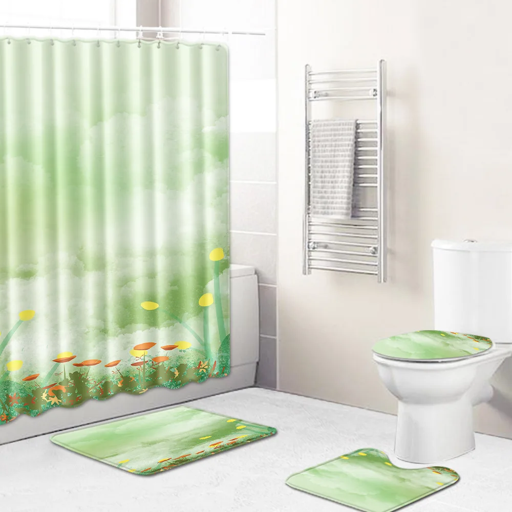 Набор ковриков для ванной и душа Zeegle моющиеся противоскользящие пылезащитные |