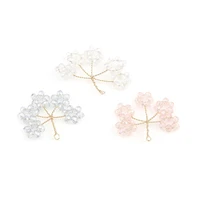 flower charms copper resin pendants gold color for diy earring jewelry findings making materials handmade3 3cm x 2 7cm 2 pcs