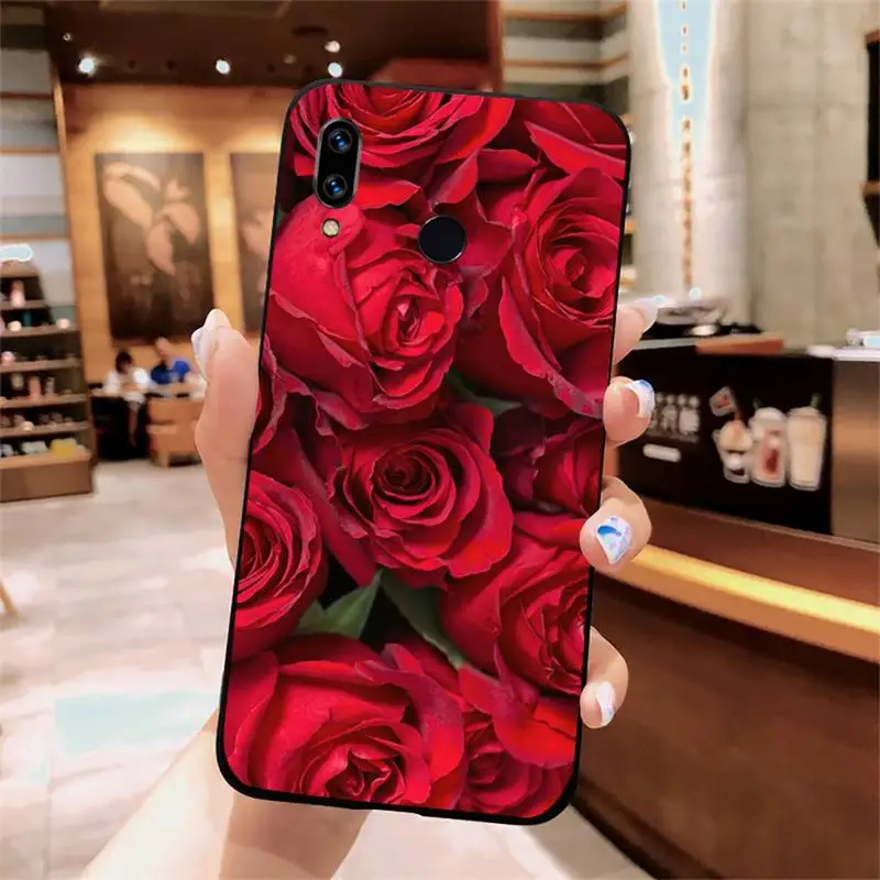 

Beautiful red rose flower Phone Case For Xiaomi Redmi note 7 8 9 t k30 max3 9 s 10 pro lite