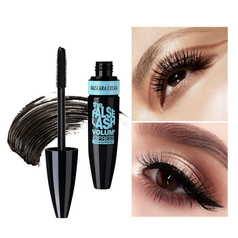 

1PC 4D Eyes Mascara Ultra Fine Eyelash Lengthening Mascara Long Lasting Waterproof Eyeliner Cosmetic Kit