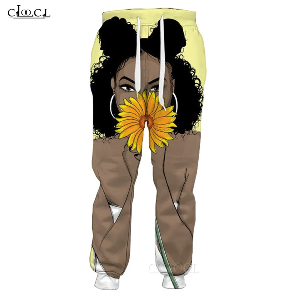 

CLOOCL Newest Cartoon Men Joggers Pants Africa Girls 3D Printed Sports Pants Men Clothing Unisex Pocket Harajuku Trousers