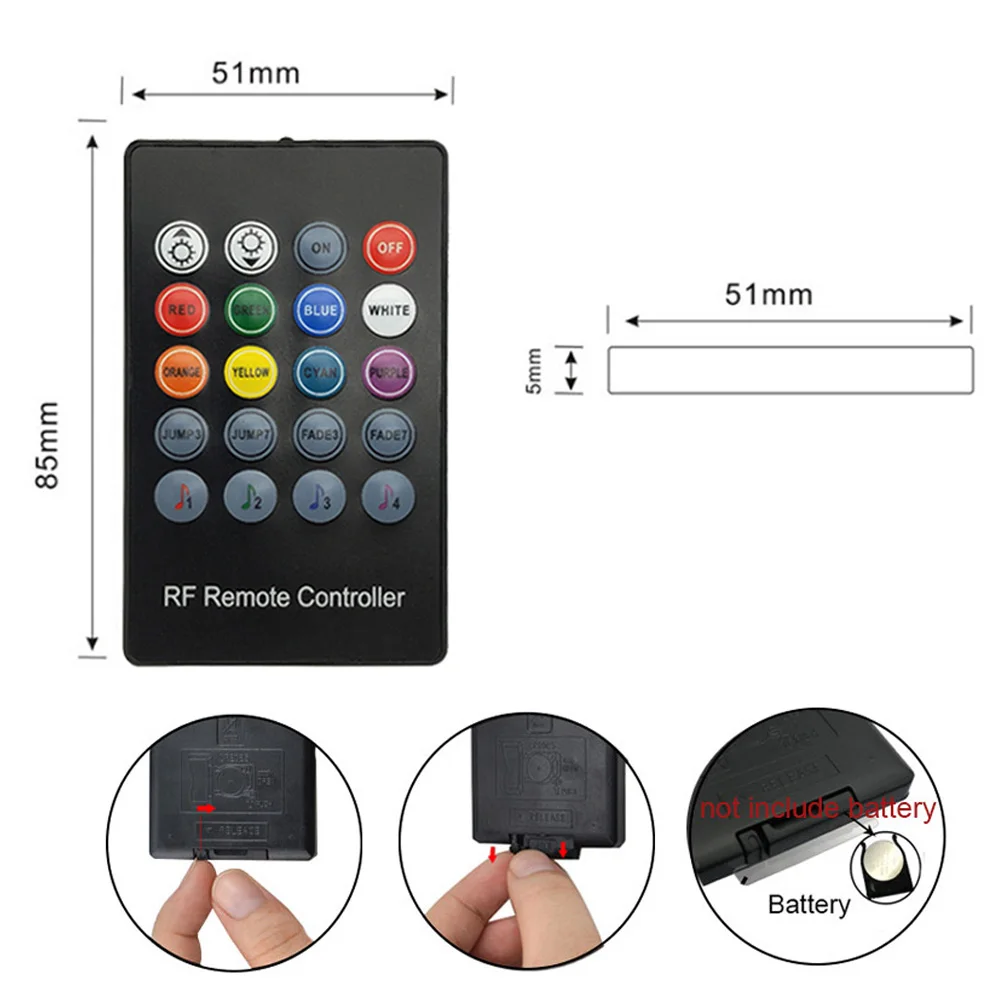 USB RGB контроллер DC5V музыкальный мини с 20 клавишами ИК пульт дистанционного