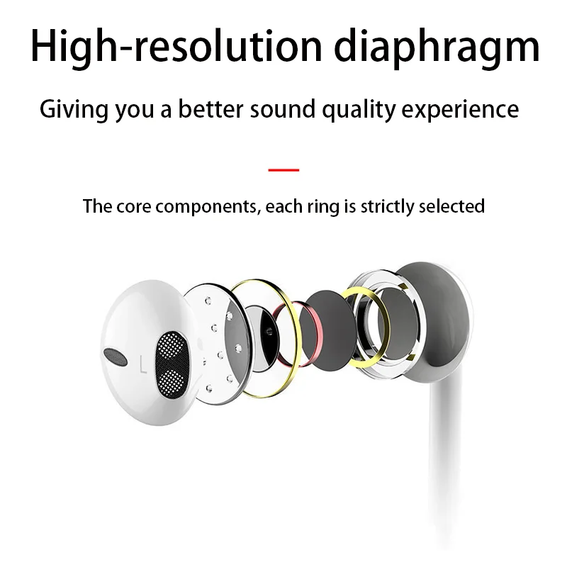kebiss wired earphone 3 5mm in ear with microphone headphones for samsung xiaomi smartphone earbuds free global shipping