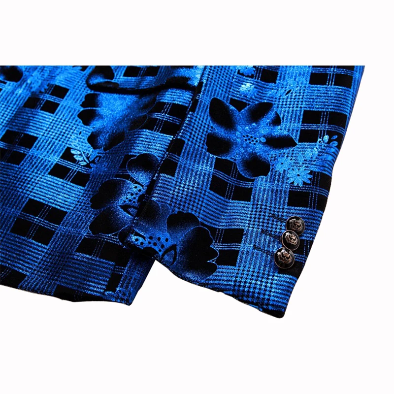 Shenrun цветочный принт мужской синий Блейзер приталенный для свадьбы жениха