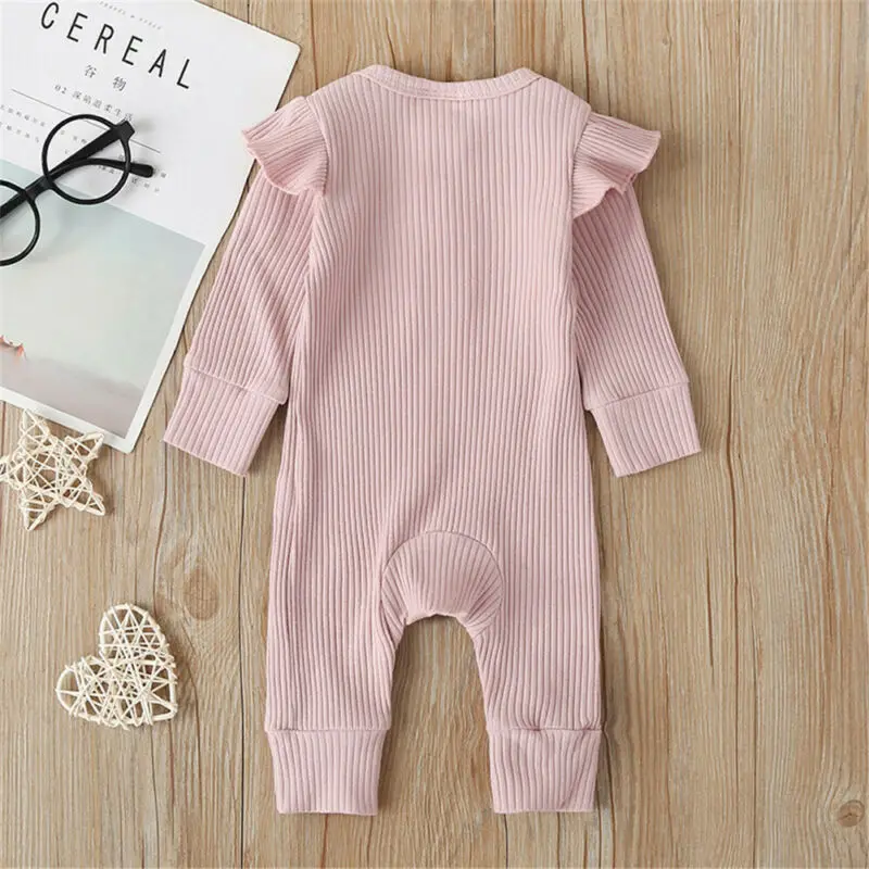 

Baby Girl Boy Knitted Long Sleeve Romper Jumpsuit Outfits One Piece Playsuit 0-18M