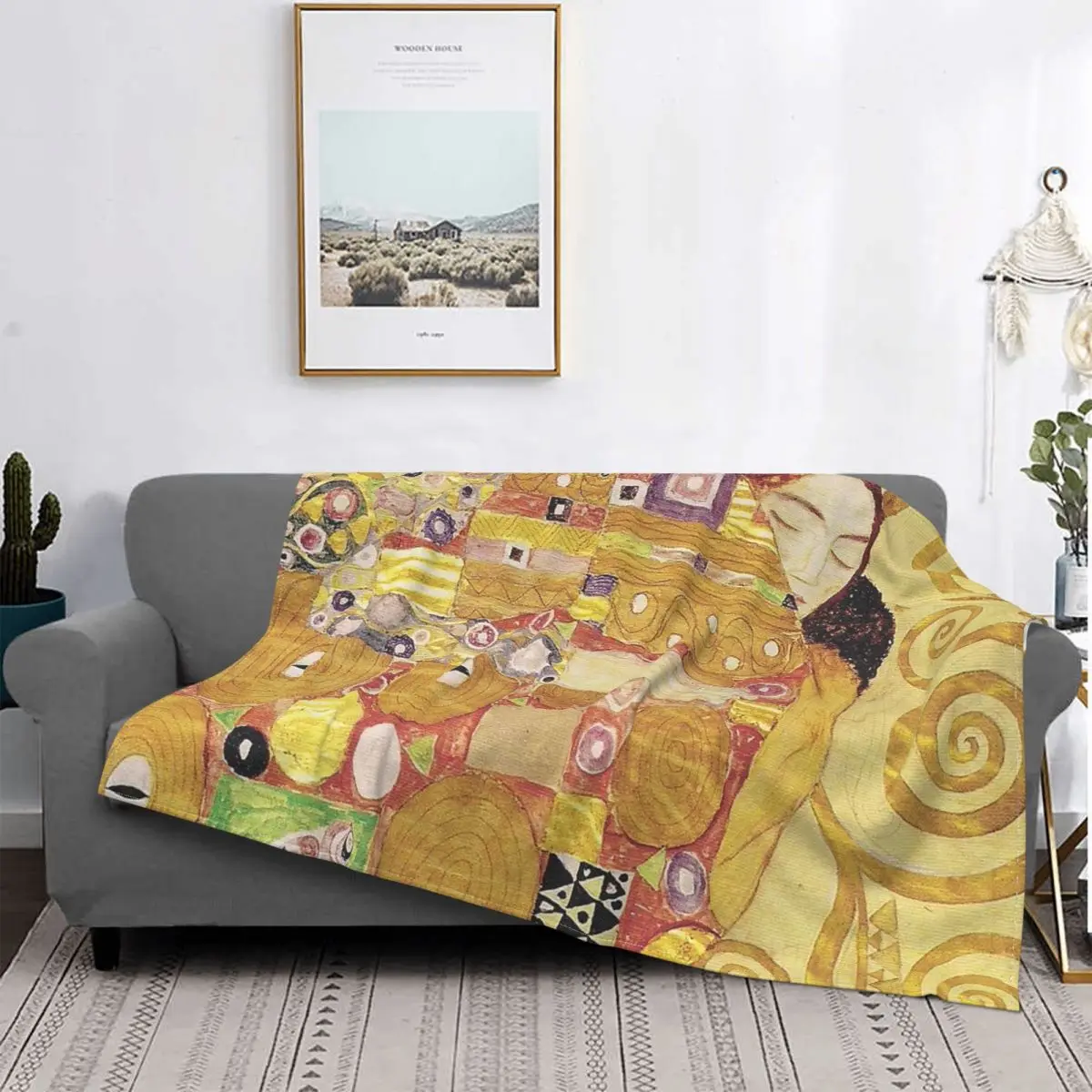 

Плюшевое одеяло Gustav Klimt из кораллового флиса, женское художественное одеяло, легкое тонкое покрывало для кровати