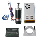 Бесщеточный шпиндель 500 Вт DC фрезерный станок с ЧПУ ER11 55 мм зажим шаговый двигатель драйвер Источник питания 3,175 мм CNC инструменты