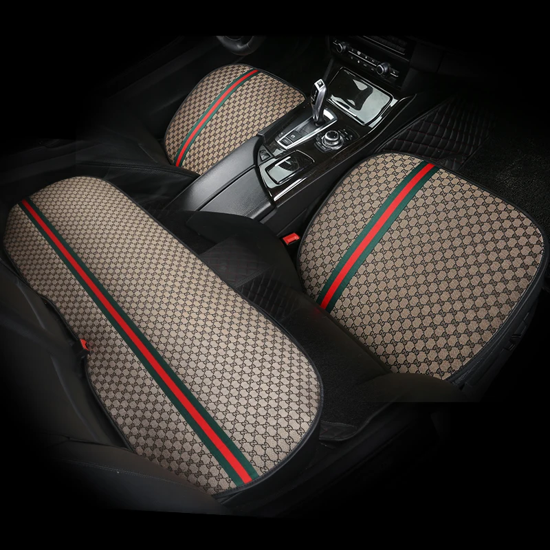 

Car seat single-piece four seasons universal spring three-piece cover without backrest breathable single rear car cushion seat c