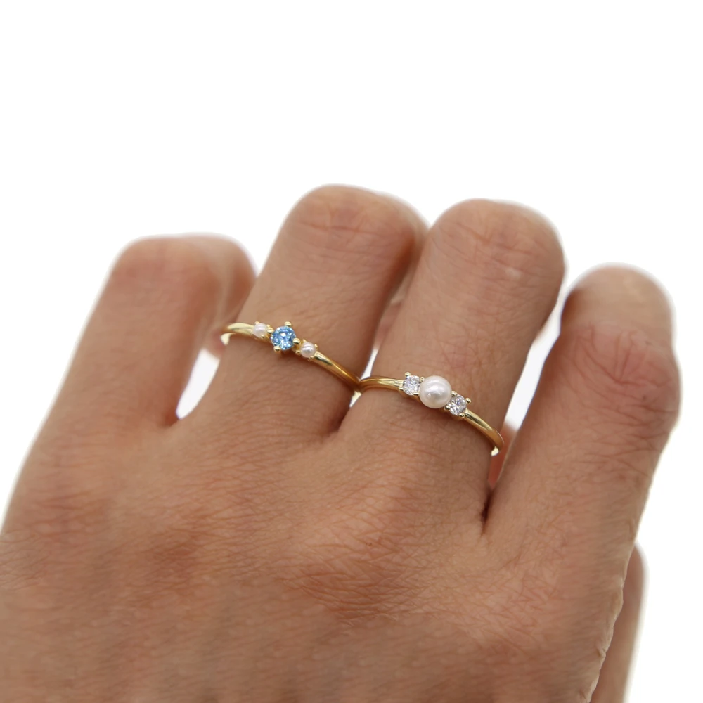 Новое модное женское кольцо из искусственного циркония Золотое на палец чистого