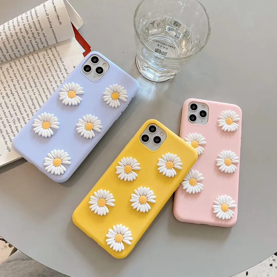 Чехол для Huawei Y9S Y6S Y7 Pro Prime Y9 2019 Модный 3D чехол с новым цветком ромашки Mate 20 30 10 Lite