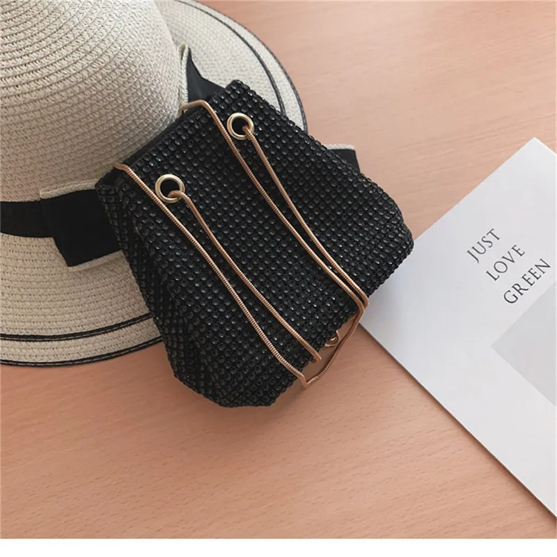 Женская сумка сумки на плечо бриллиантовые мини дамские свадебные вечерние