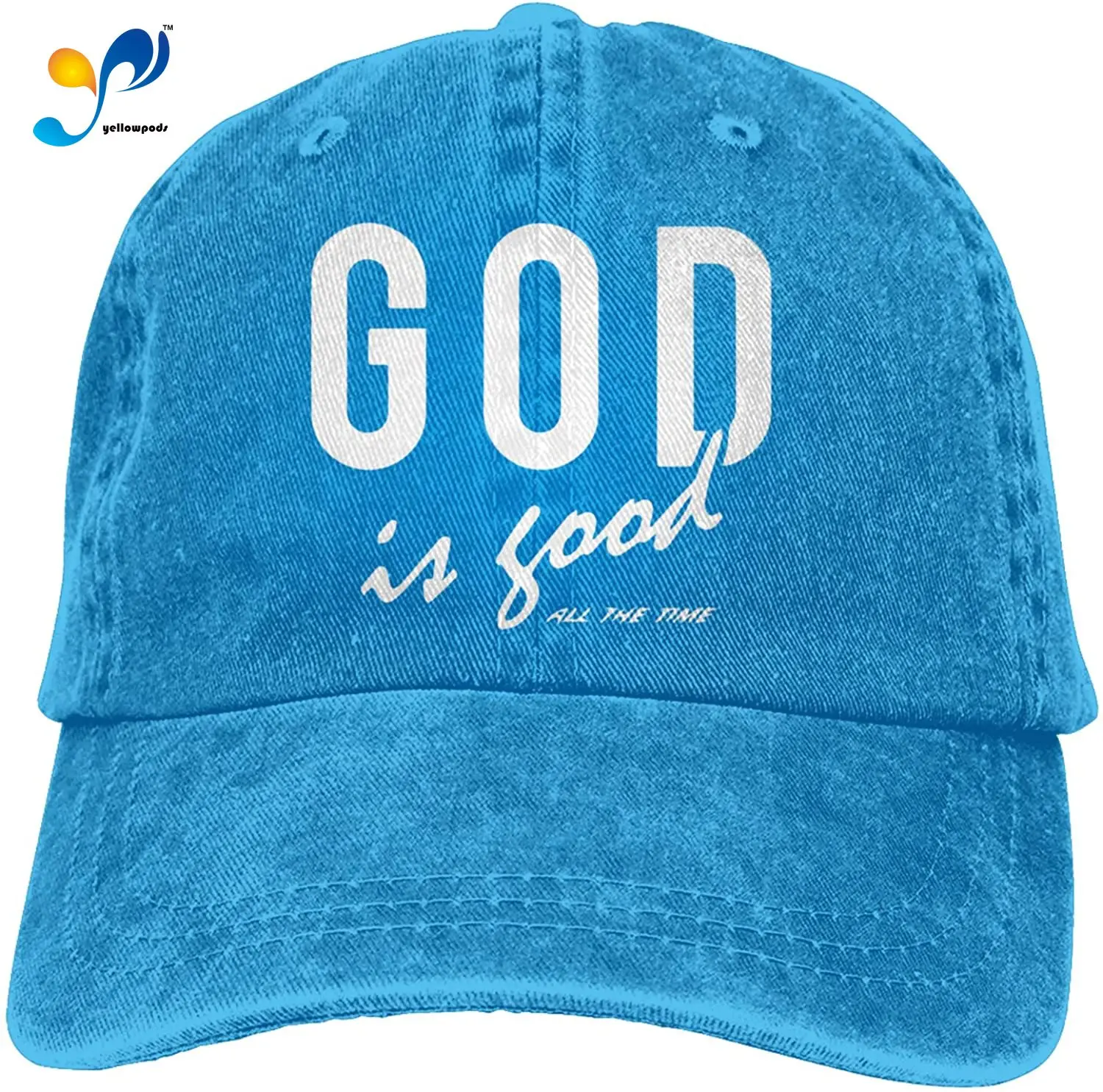 

Unisex Classic Jesus God Is Good All The Time Dad Hat Men Women Adjustable Baseball Cap Sandwich Hat