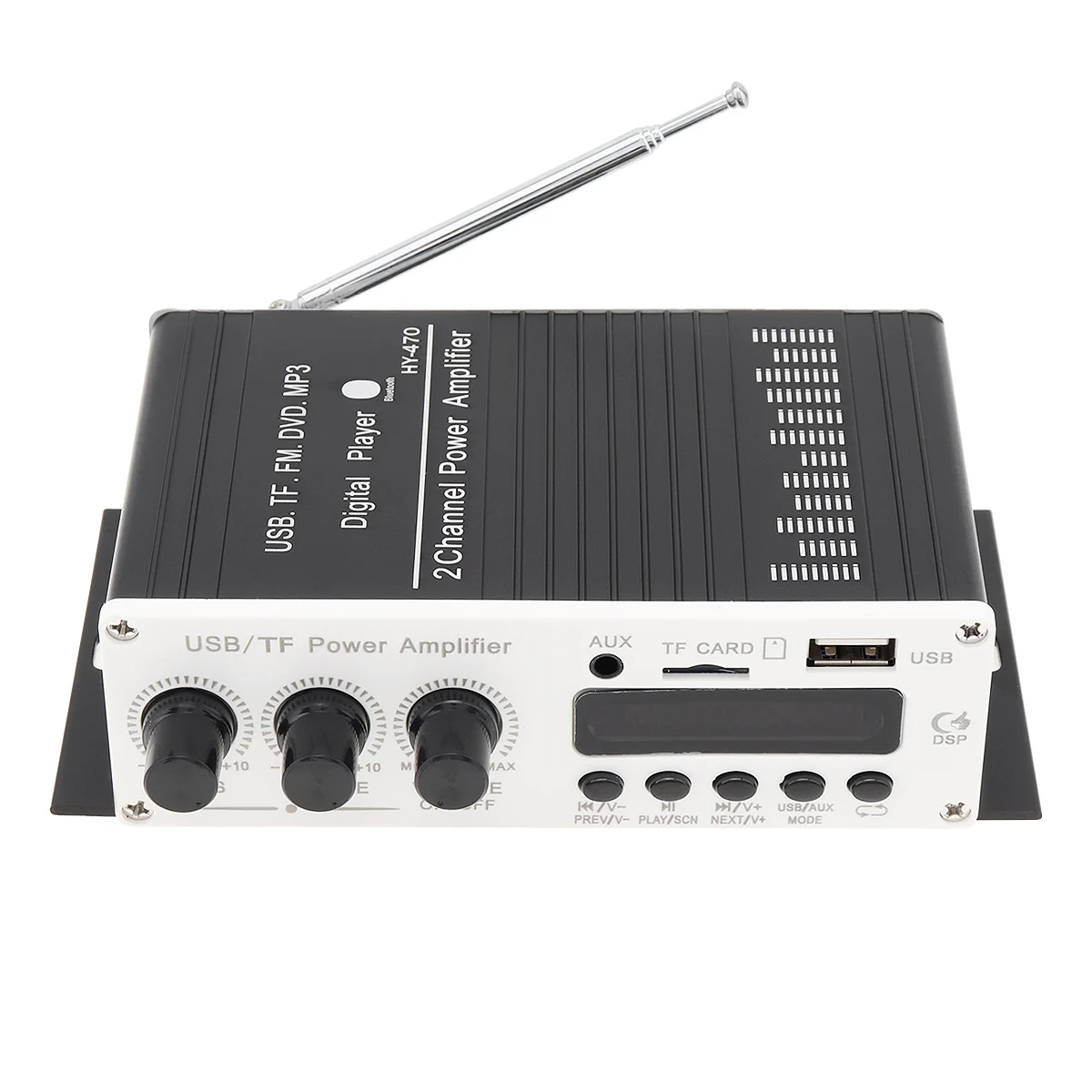 Автомобильный усилитель мощности 470BT 2CH Hi-Fi FM-радио SD USB DVD MP3 AUX | Автомобили и