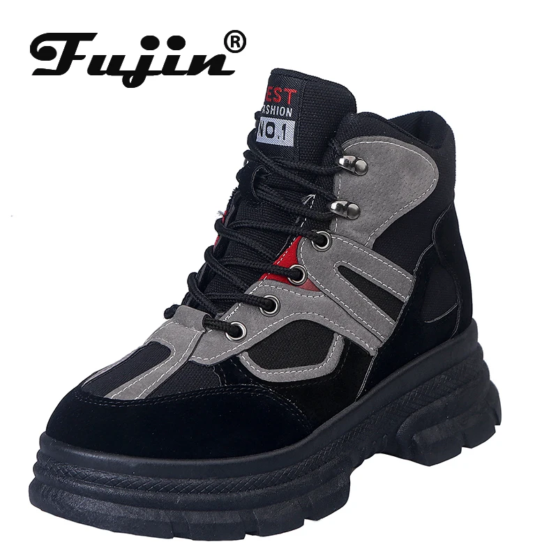 Fujin/ботинки на платформе Прямая поставка Цвет бежевый черный Высокое качество