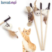 cat toys cat interactive toy stick feather wand with bell mouse toys funny cat stick training pet supplies cat accessory