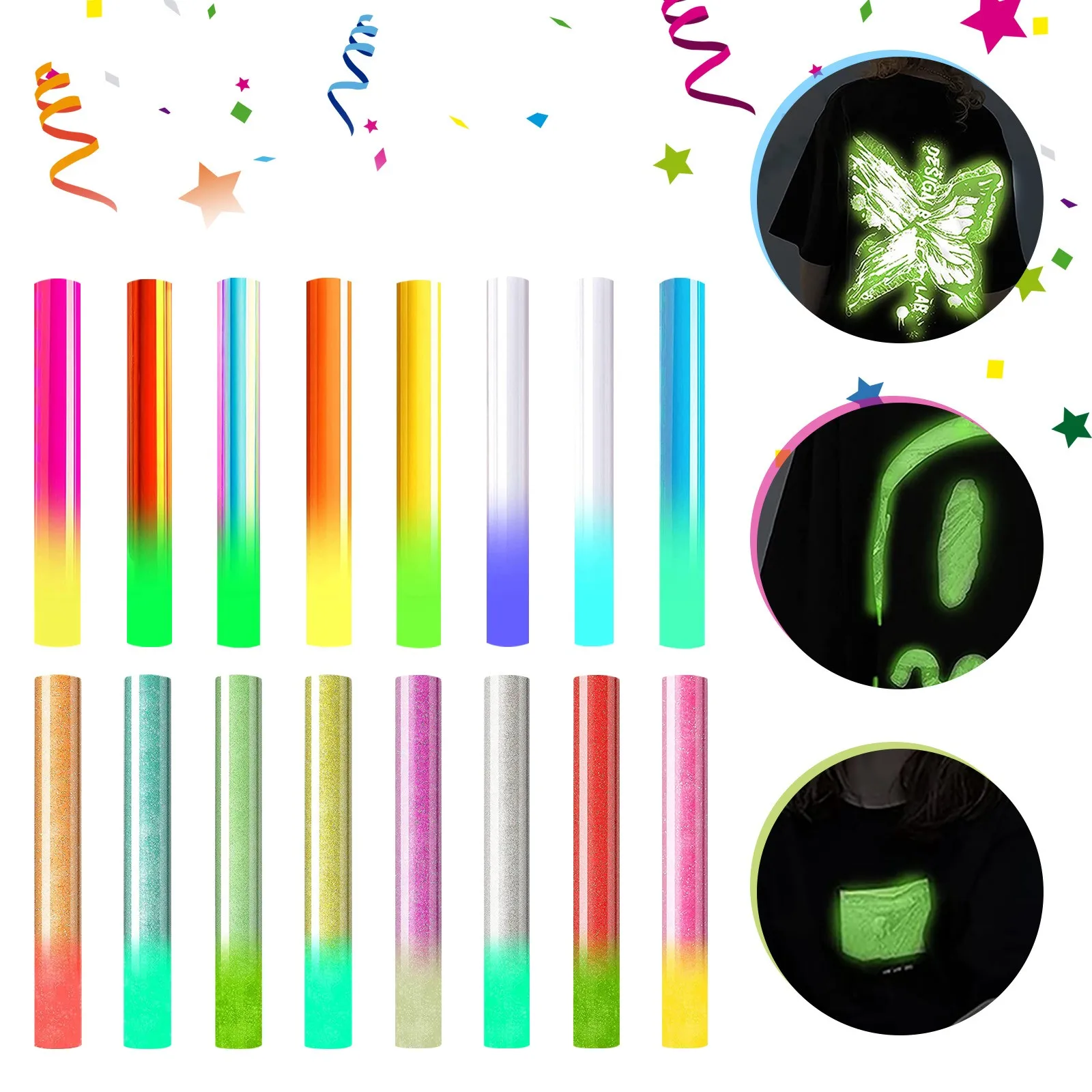 Флуоресцентная меняющая цвет наклейка для детской комнаты спальни железная