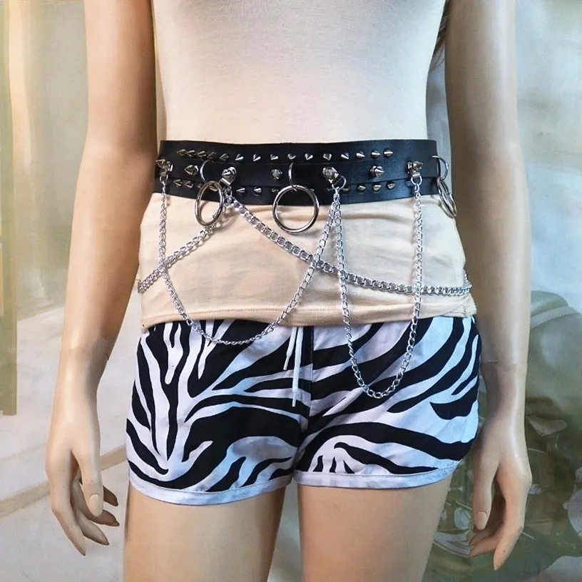 Женские кожаные ремни с заклепками COLEMJE ручной работы готические круглые