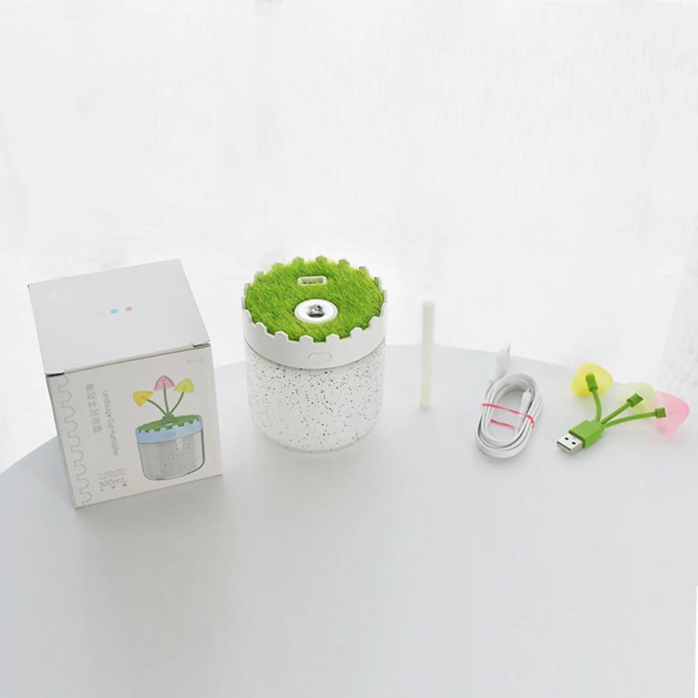 Мини Трава увлажнитель USB креативный гриб Красочный Ночник светильник для